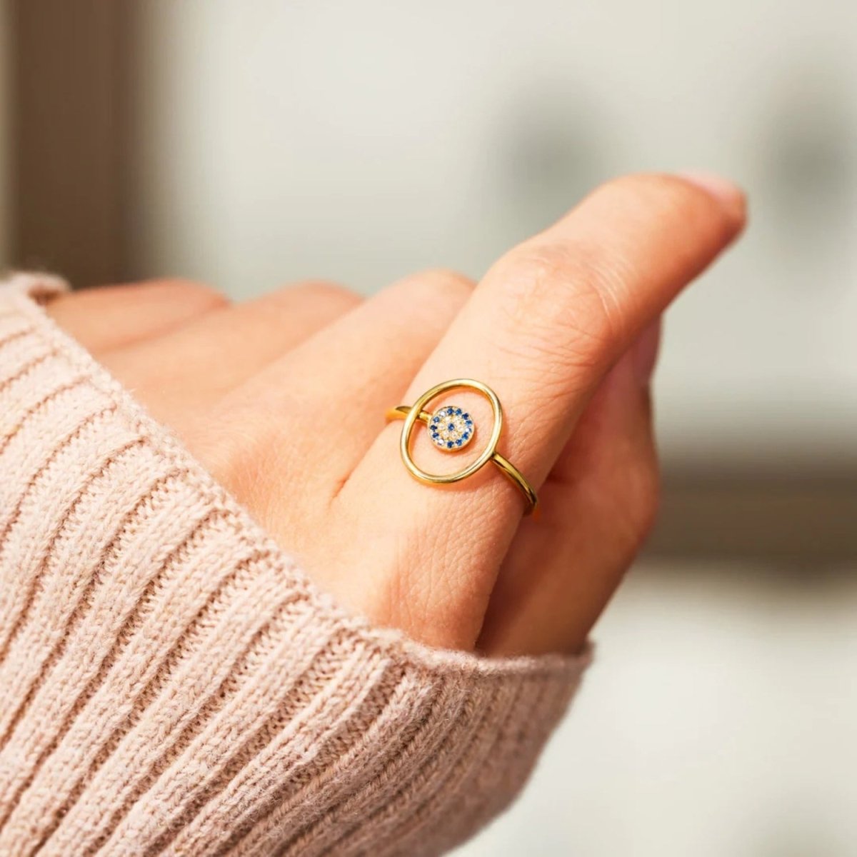 925 Sterling Silver Evil Eye Ring - AMVIM