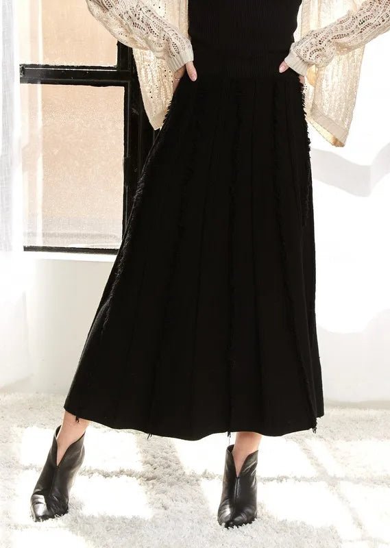 ADORA Solid Waist Tie Skirt - AMVIM