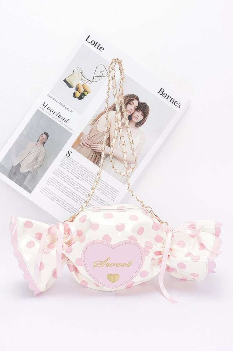 Bag polka dot structured novelty for events and outings - AMVIM