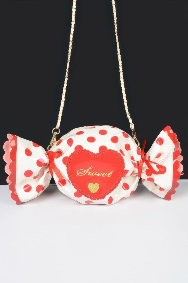 Bag polka dot structured novelty for events and outings - AMVIM
