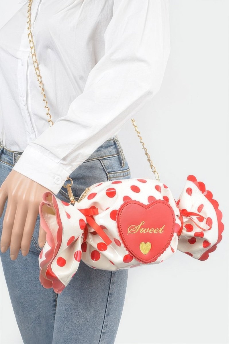 Bag polka dot structured novelty for events and outings - AMVIM