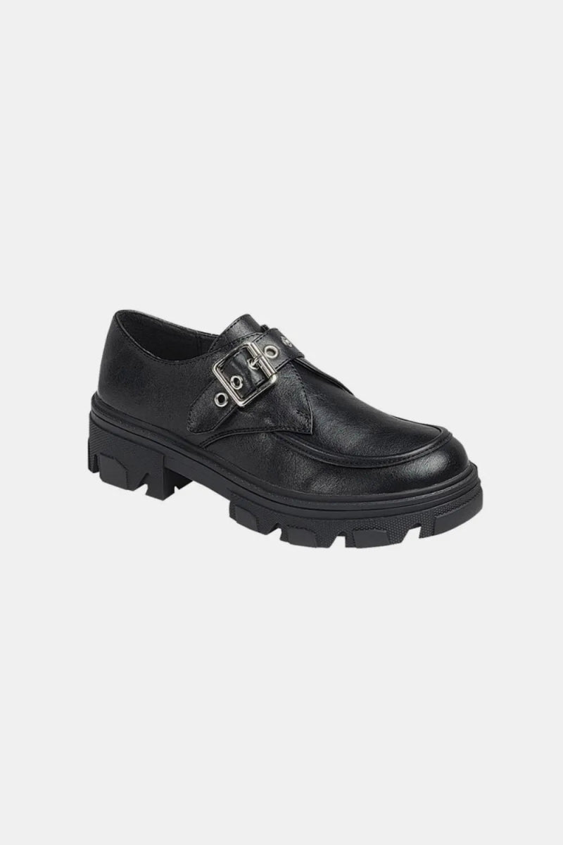 Buckled platform lug sole loafers for all - day comfort - AMVIM