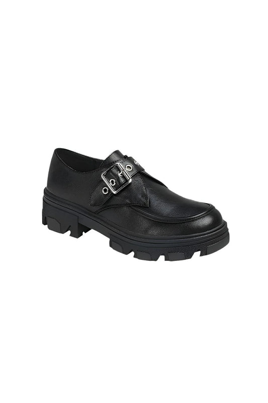 Buckled platform lug sole loafers for all - day comfort - AMVIM