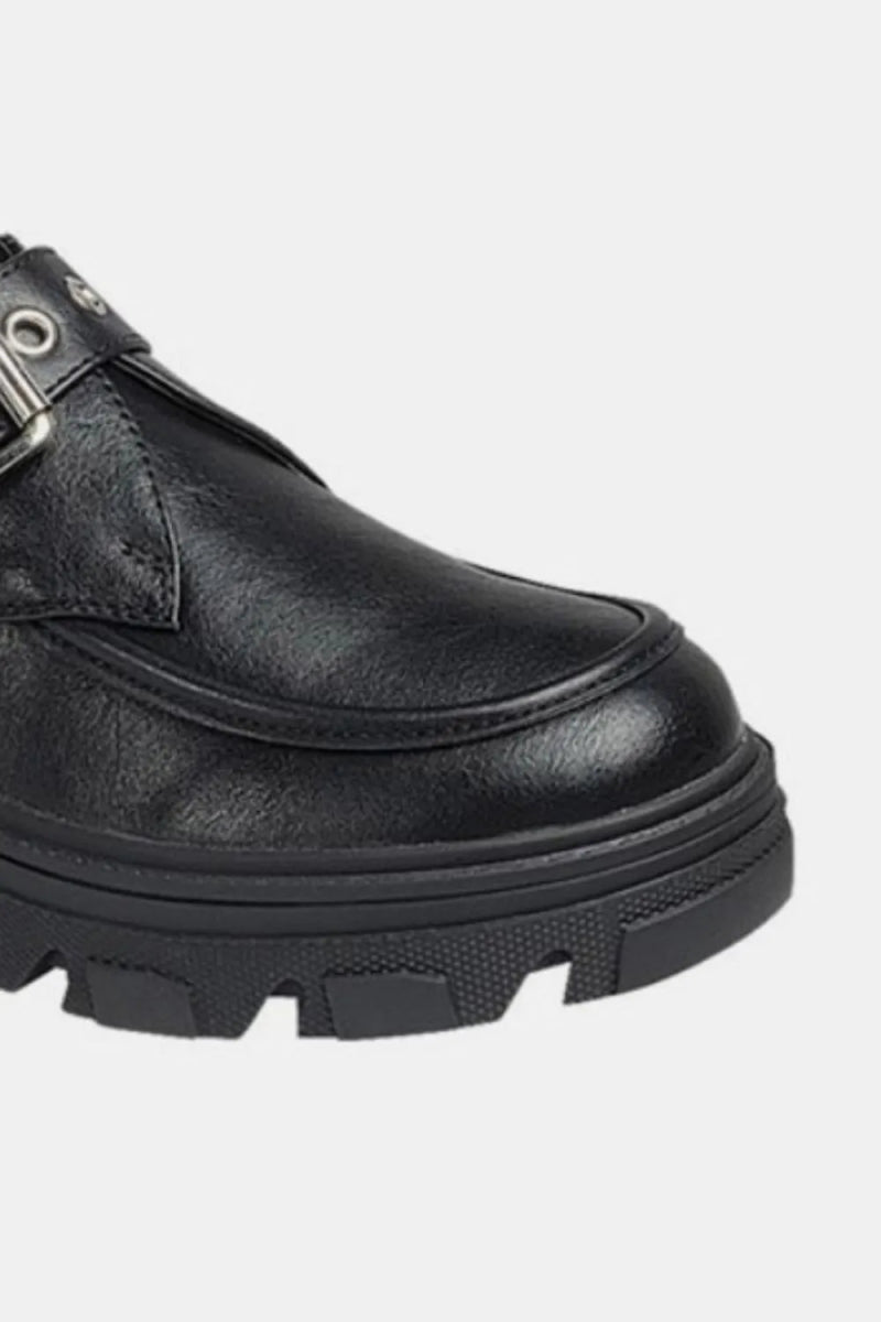 Buckled platform lug sole loafers for all - day comfort - AMVIM