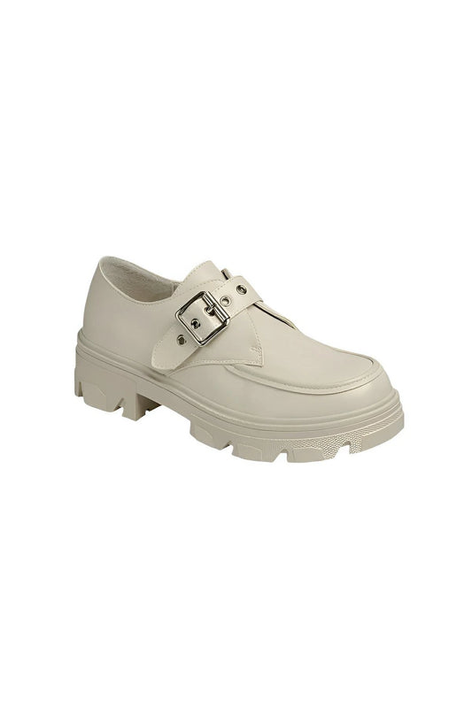 Buckled platform lug sole loafers for modern everyday wear - AMVIM
