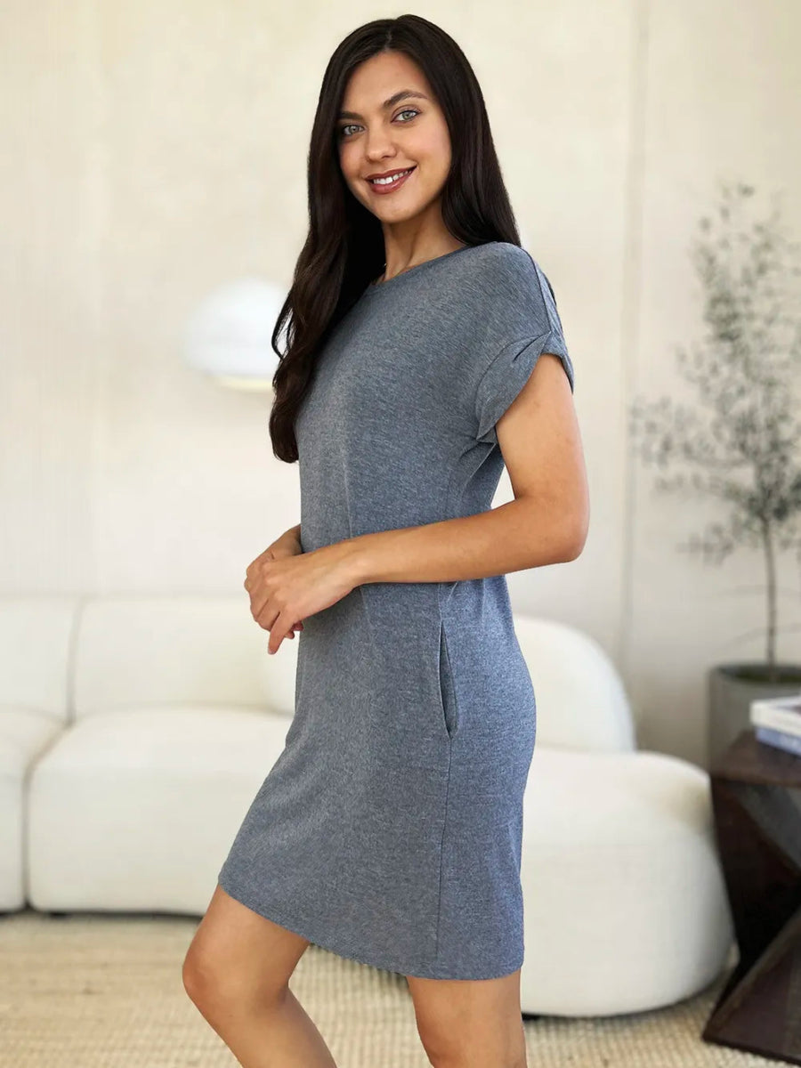 Casual T-Shirt Dress for Women – Relaxed Fit Everyday Wear - AMVIM