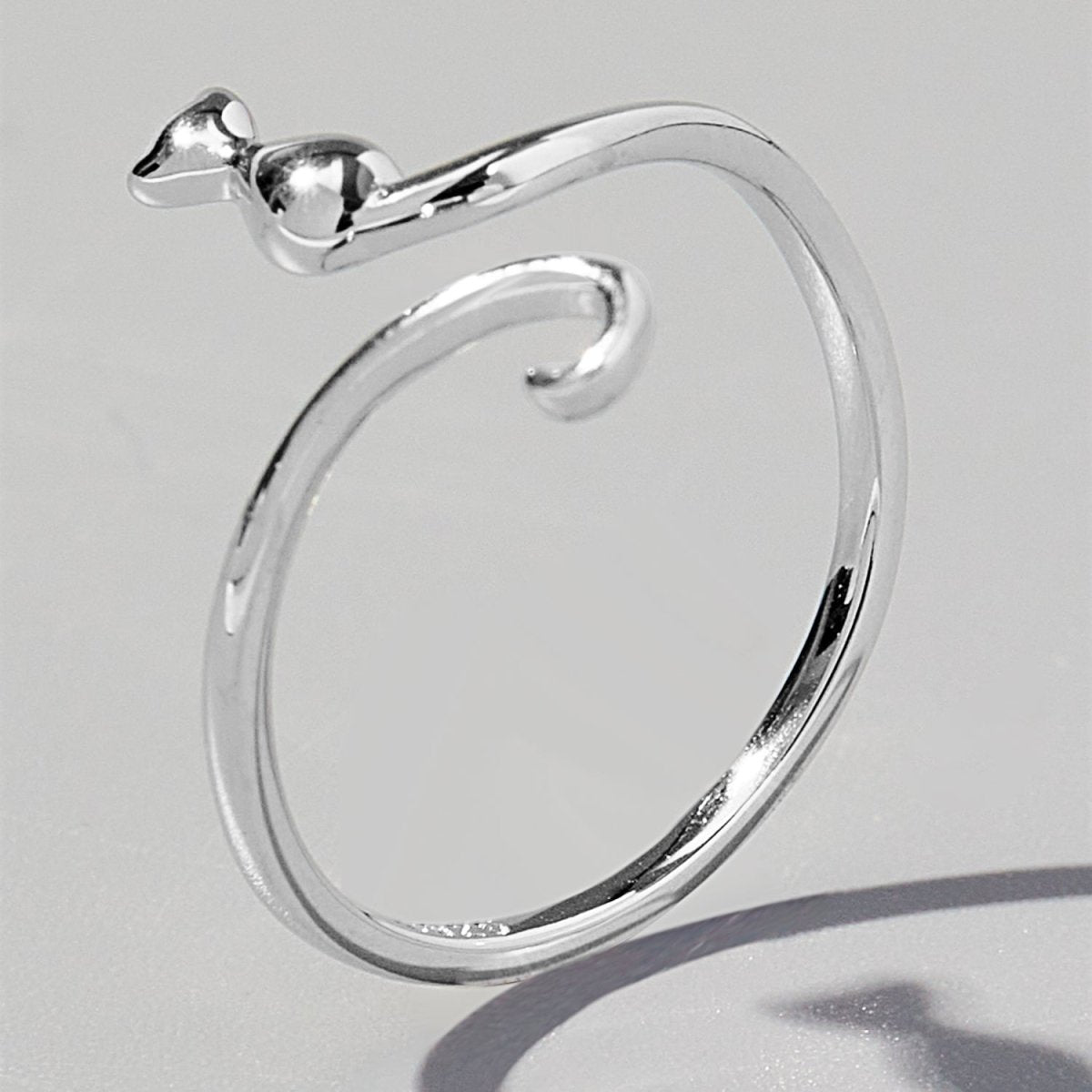 Cat Shape 925 Sterling Silver Ring - AMVIM