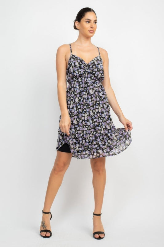 Dress Floral Mini Polyester for Brunch & Date Nights - AMVIM