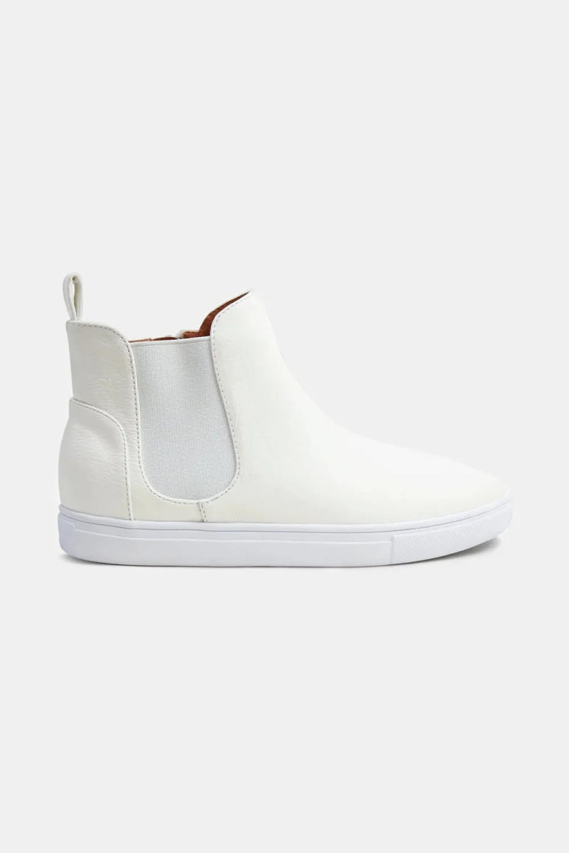 Faux Suede Elastic Side Panel Sneakers for Casual Wear - AMVIM