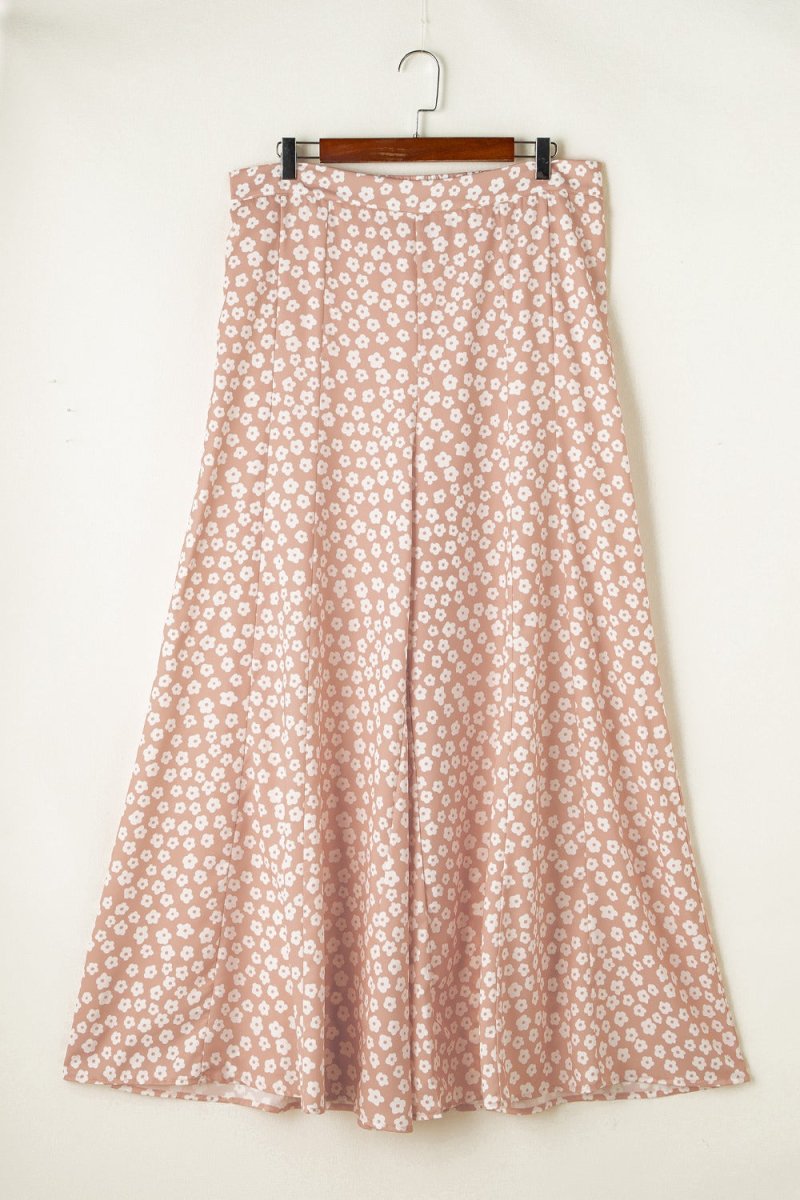 Floral Wide Leg Pants - AMVIM