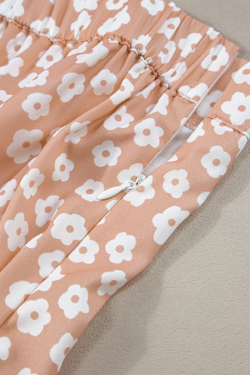 Floral Wide Leg Pants - AMVIM