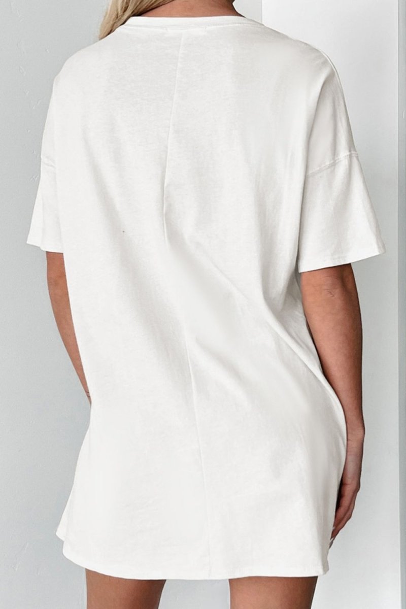 Graphic Round Neck Half Sleeve T - Shirt - AMVIM