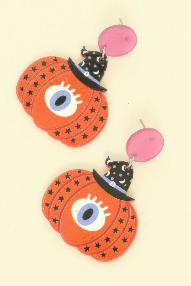 Halloween Bewitched Pumpkin Earrings - AMVIM