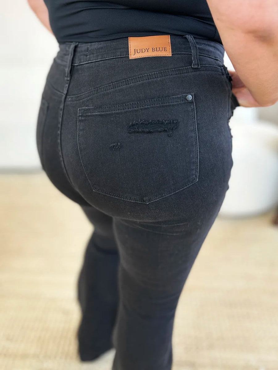 High Waist Distressed Flare Jeans for Women – Trendy Fit - AMVIM