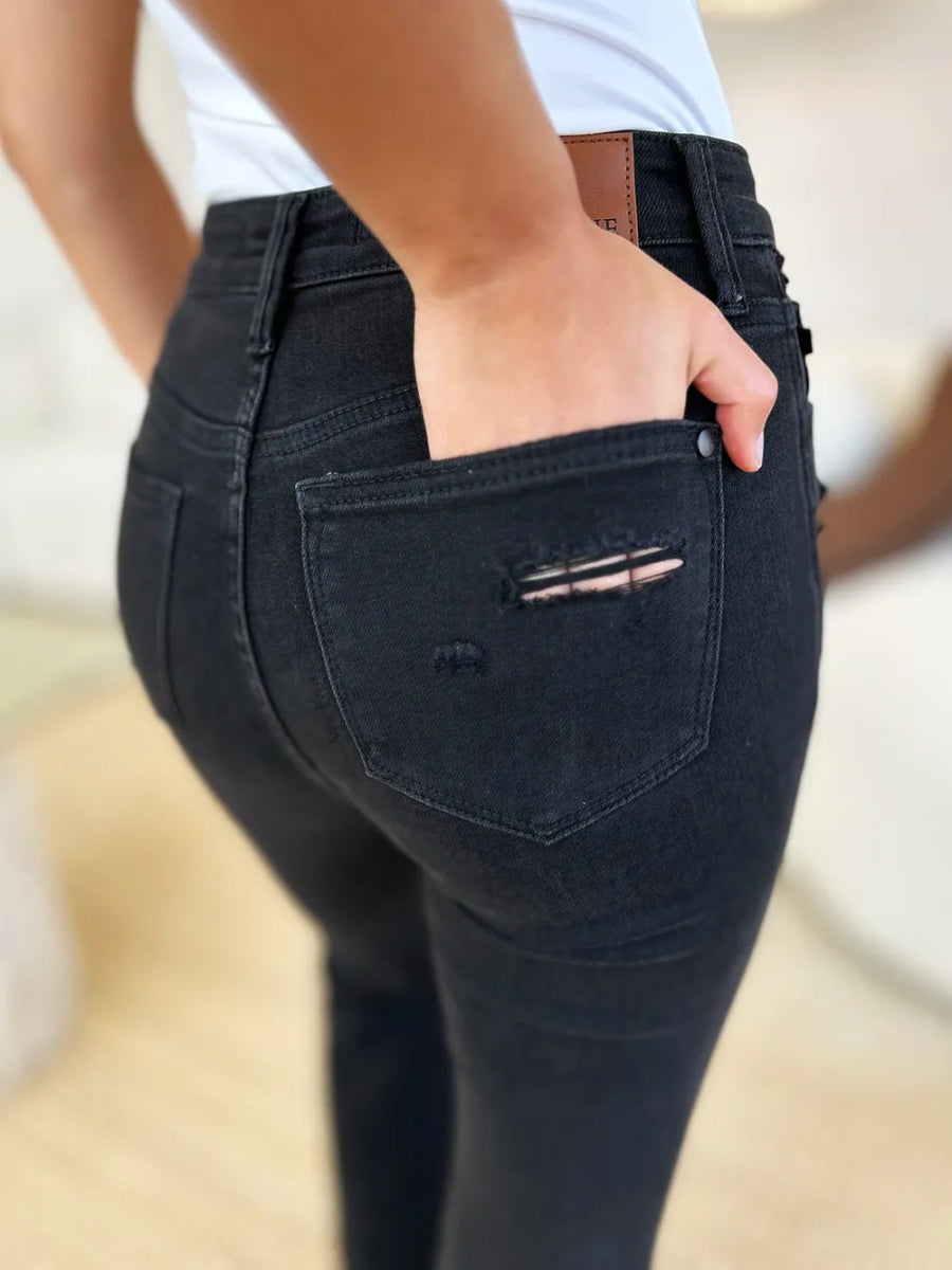 High Waist Distressed Flare Jeans for Women – Trendy Fit - AMVIM