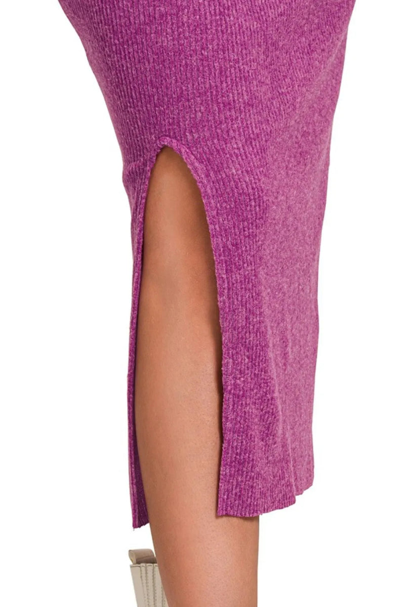 Knit Sweater Set with Cut - Out and Midi Skirt – 2 - Piece Look - AMVIM