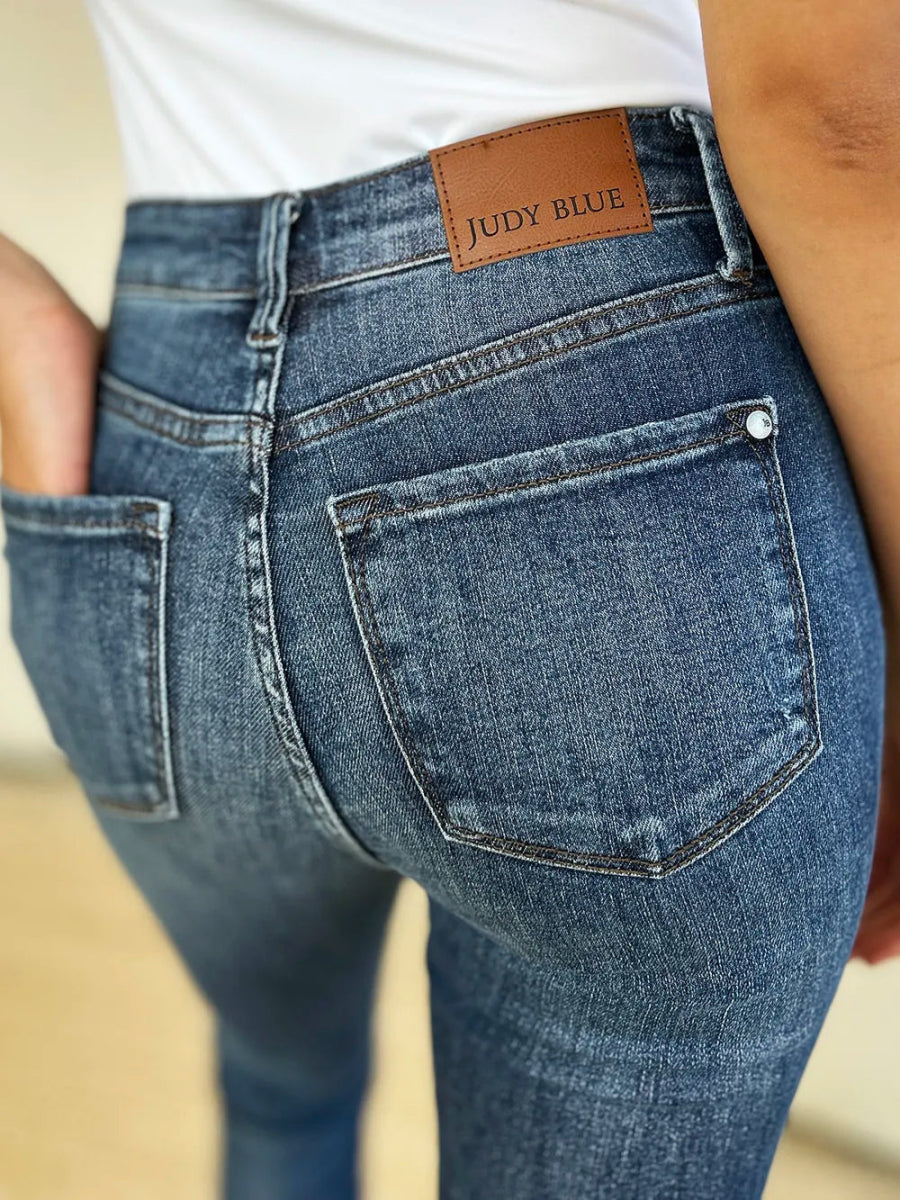 Mid Waist Distressed Slim Fit Denim Jeans for Women - AMVIM