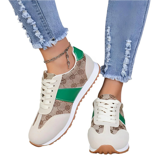 Patterned Lace - Up Sneakers for Everyday Comfort - AMVIM