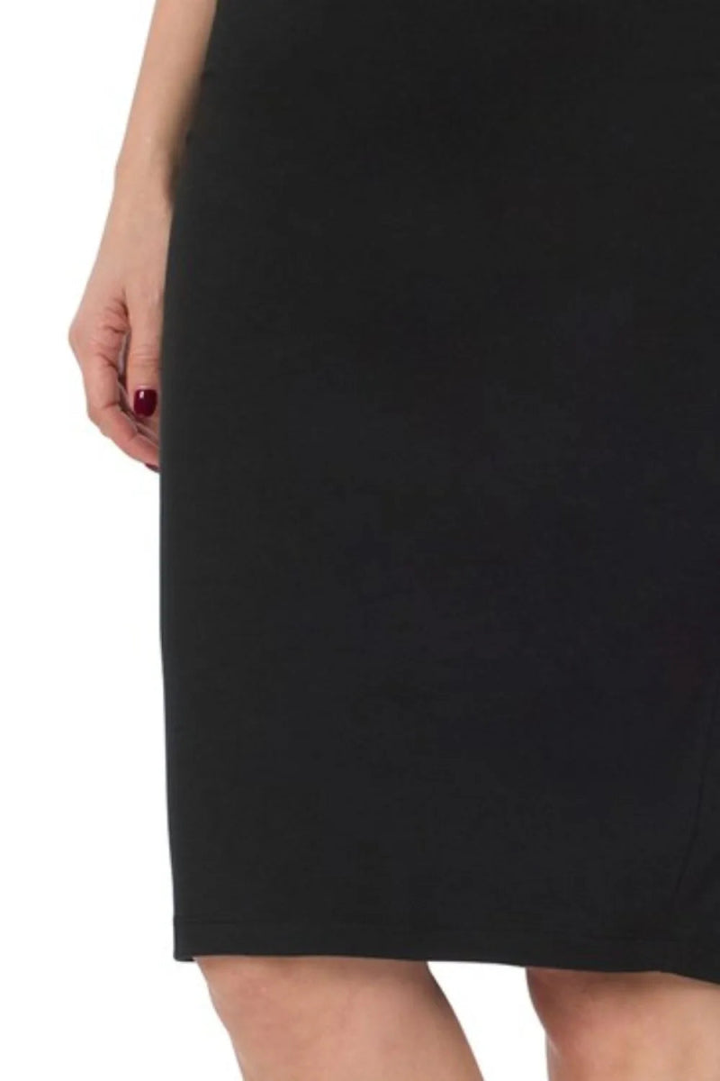 Premium Cotton Knee - Length Basic Skirt – Classic Fit - AMVIM