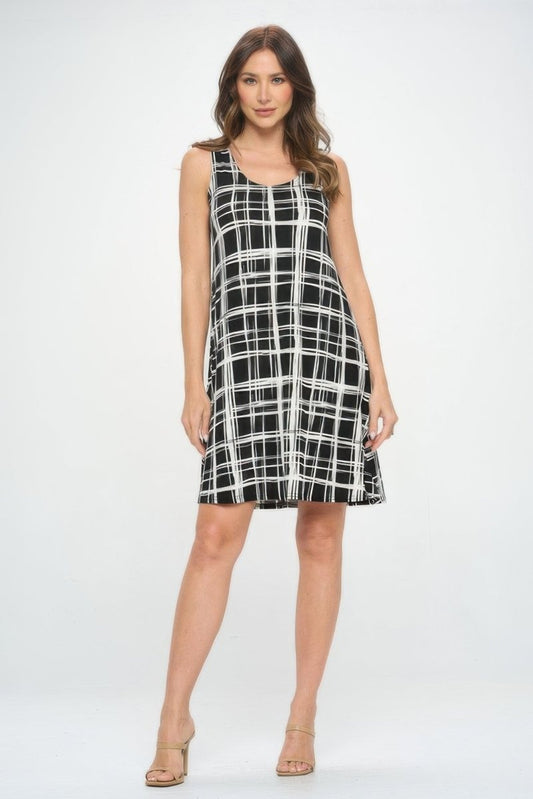 Print Short Tank Dress - AMVIM