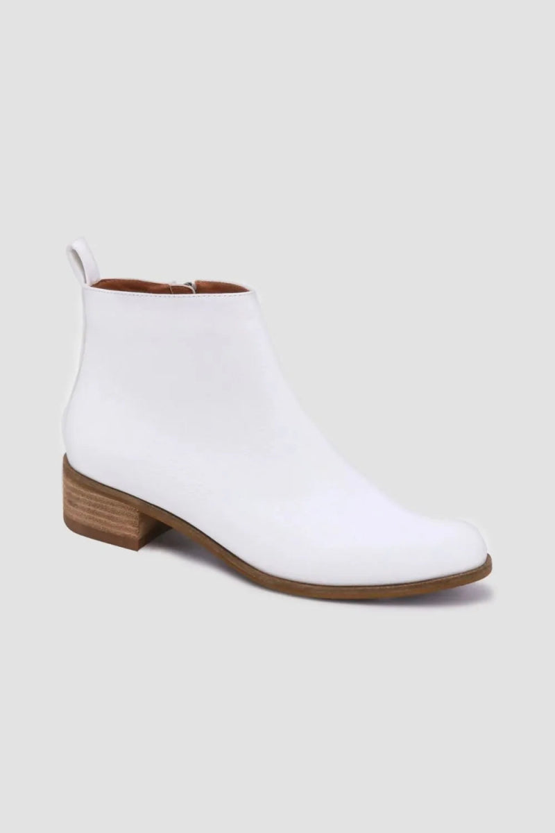 PU Leather Block Heel Boots for Daily Comfort - AMVIM