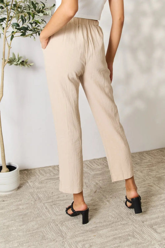 Pull - On Straight Leg Pants with Pockets – Everyday Comfort Fit - AMVIM