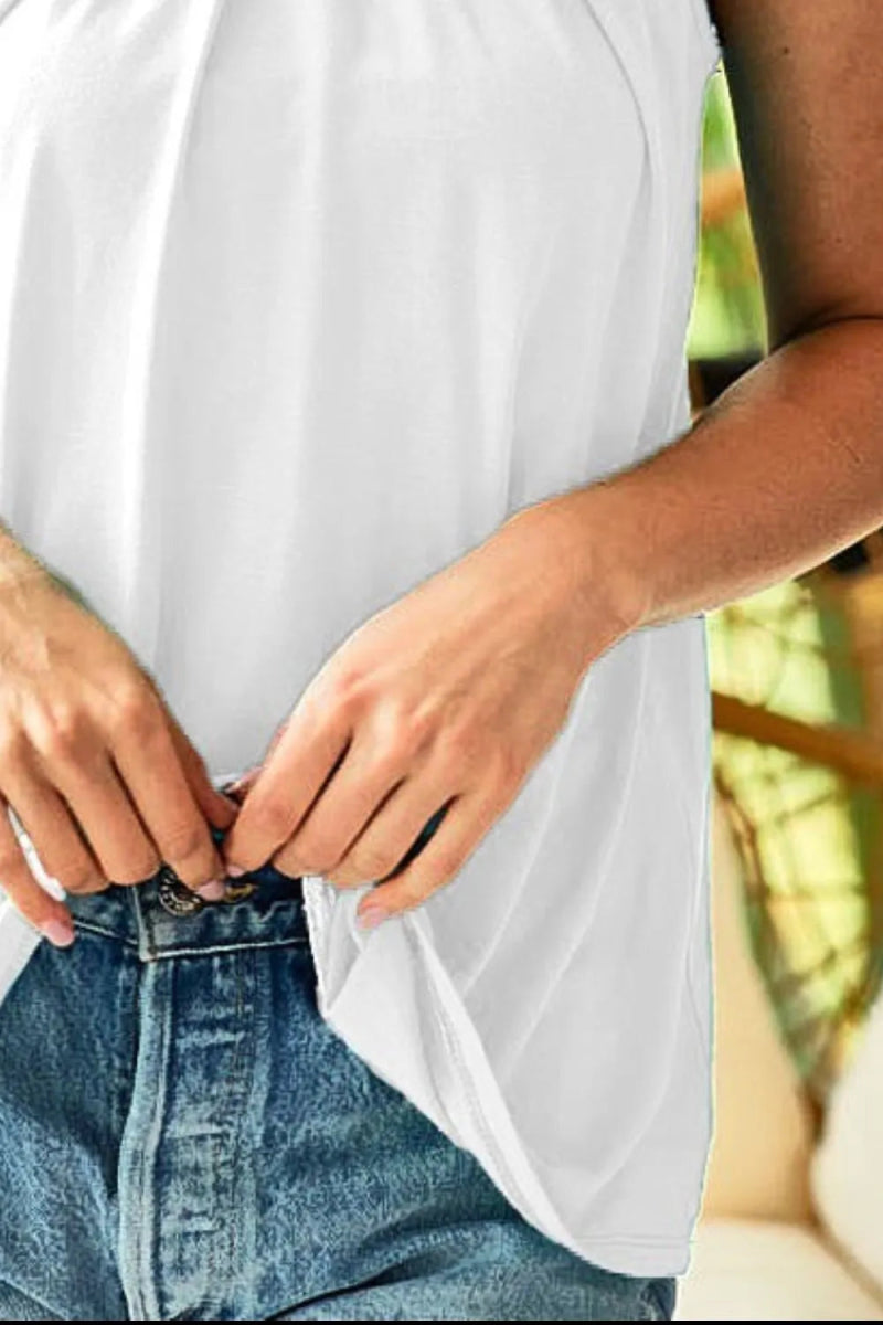 Rayon Span Jersey Knit Halter Neck Tank Top – Crisscross Fit - AMVIM