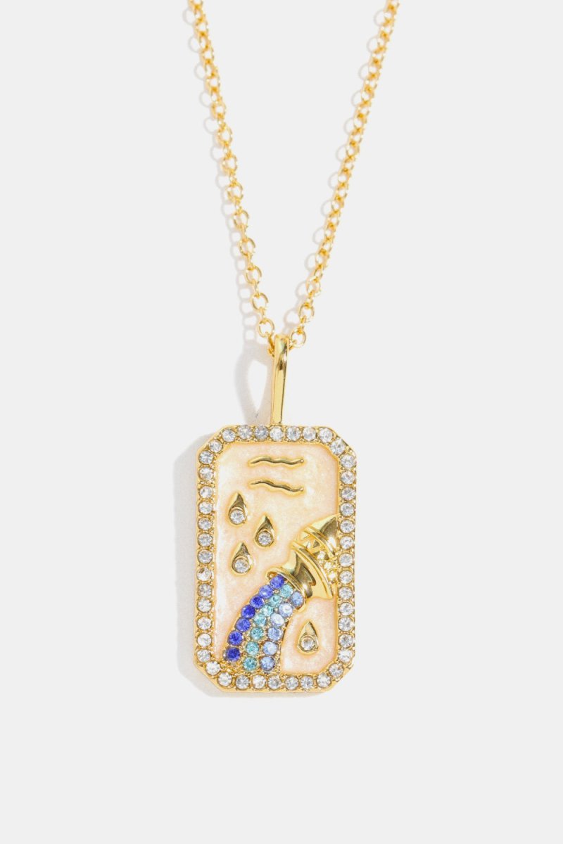 Rhinestone Constellation Pendant Copper Necklace - AMVIM