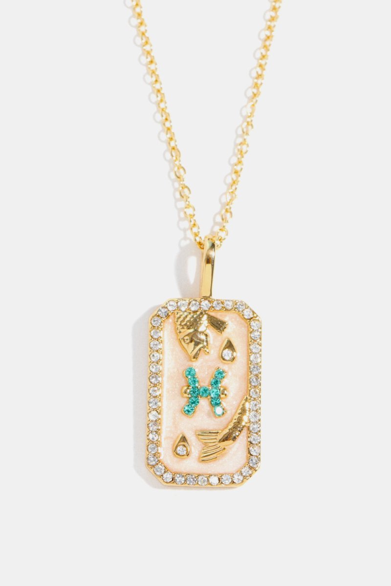 Rhinestone Constellation Pendant Copper Necklace - AMVIM