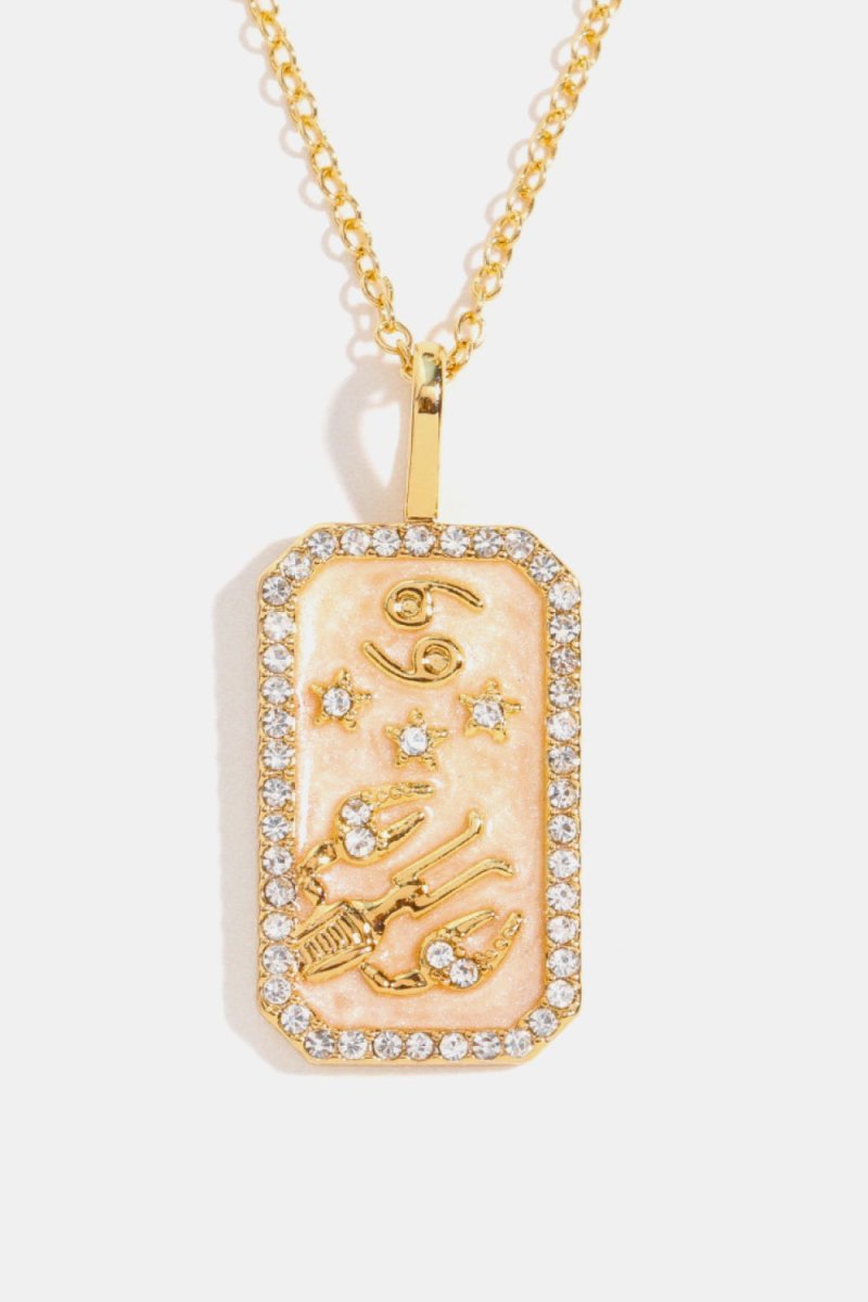 Rhinestone Constellation Pendant Copper Necklace - AMVIM