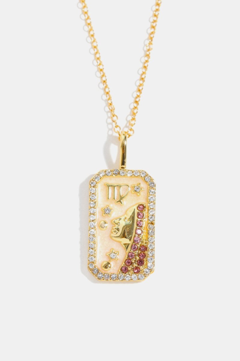 Rhinestone Constellation Pendant Copper Necklace - AMVIM