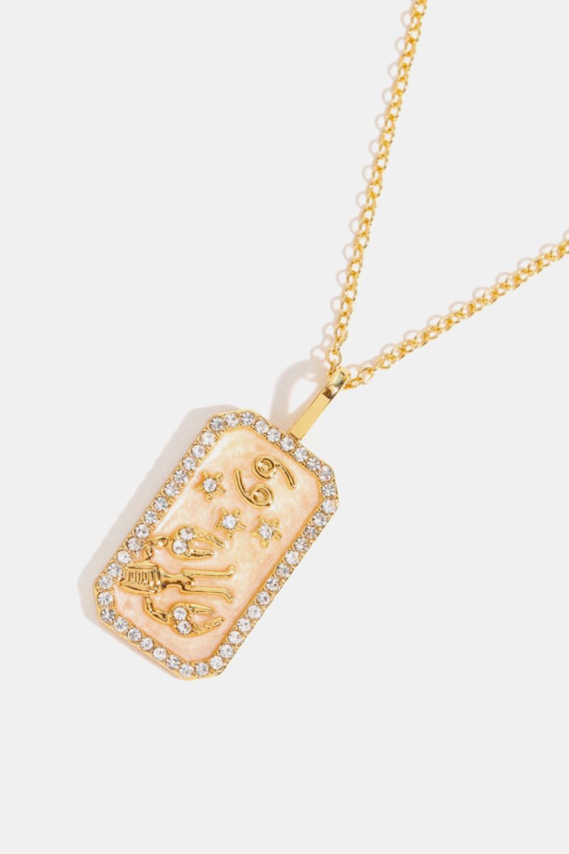 Rhinestone Constellation Pendant Copper Necklace - AMVIM