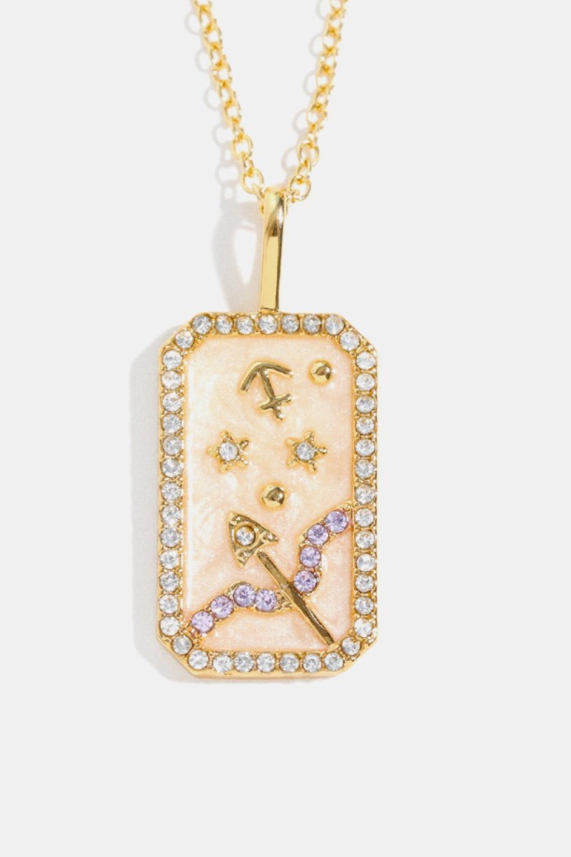 Rhinestone Constellation Pendant Copper Necklace - AMVIM