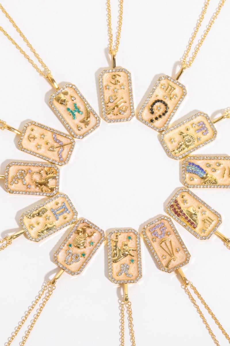 Rhinestone Constellation Pendant Copper Necklace - AMVIM
