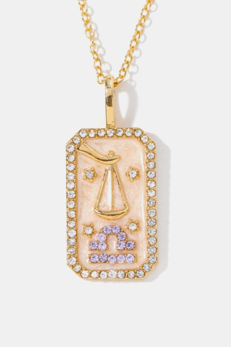 Rhinestone Constellation Pendant Copper Necklace - AMVIM