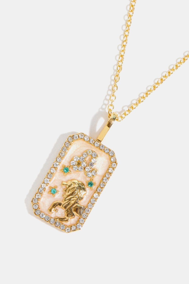 Rhinestone Constellation Pendant Copper Necklace - AMVIM