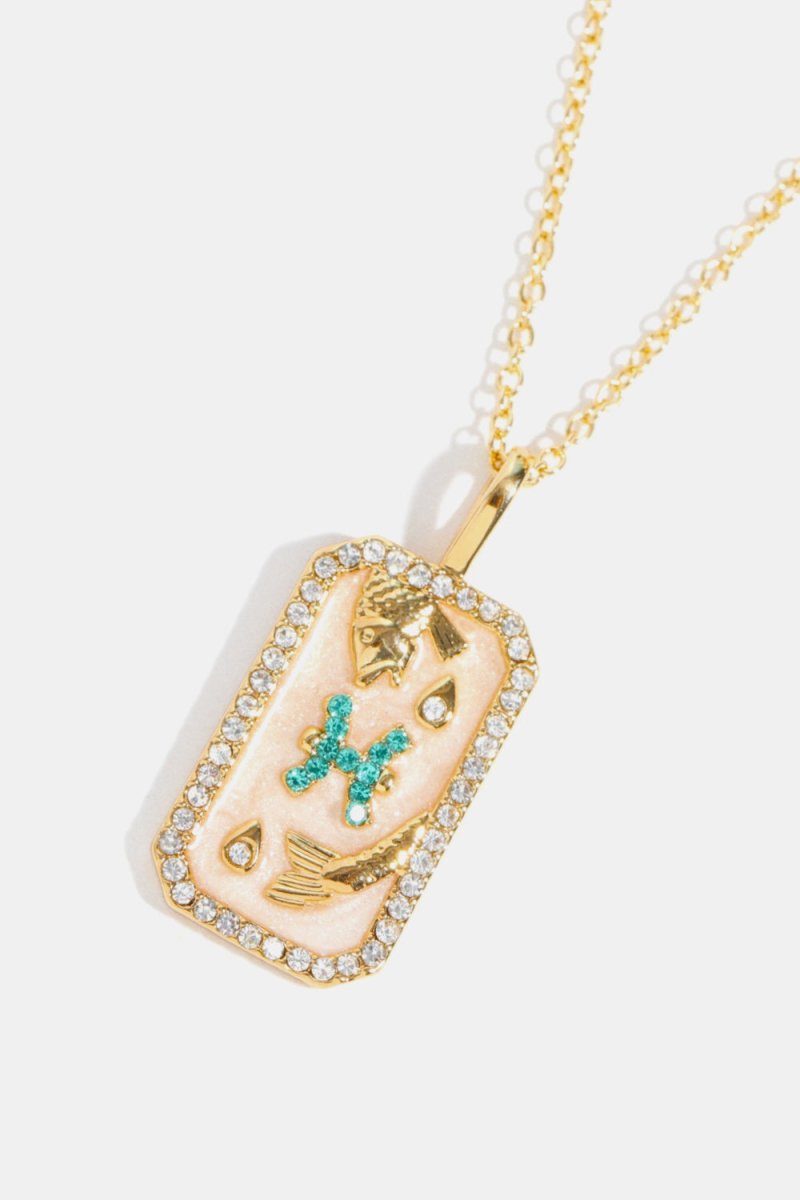 Rhinestone Constellation Pendant Copper Necklace - AMVIM
