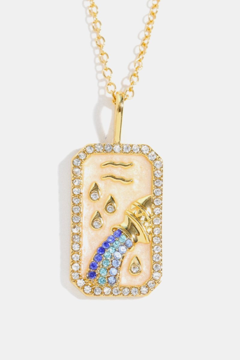 Rhinestone Constellation Pendant Copper Necklace - AMVIM