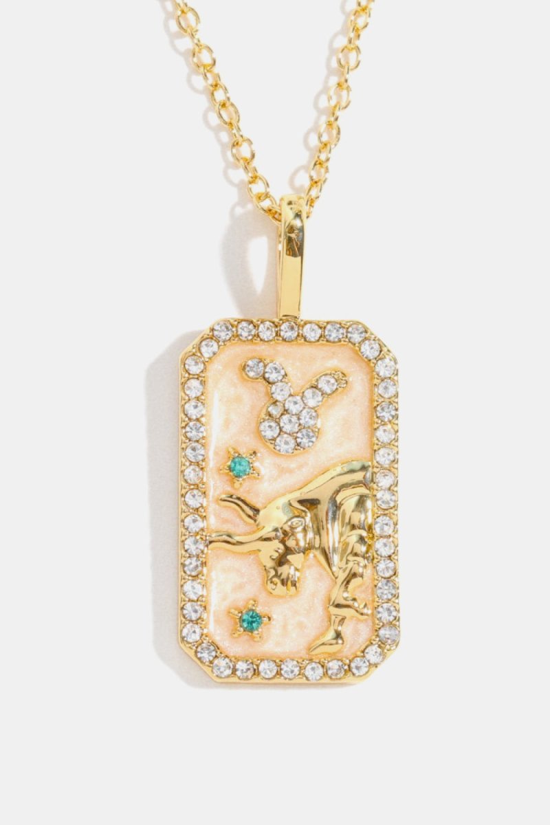 Rhinestone Constellation Pendant Copper Necklace - AMVIM