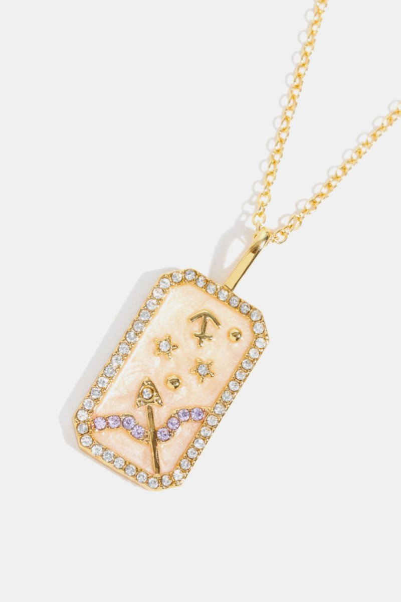 Rhinestone Constellation Pendant Copper Necklace - AMVIM