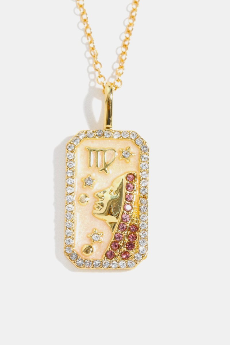 Rhinestone Constellation Pendant Copper Necklace - AMVIM