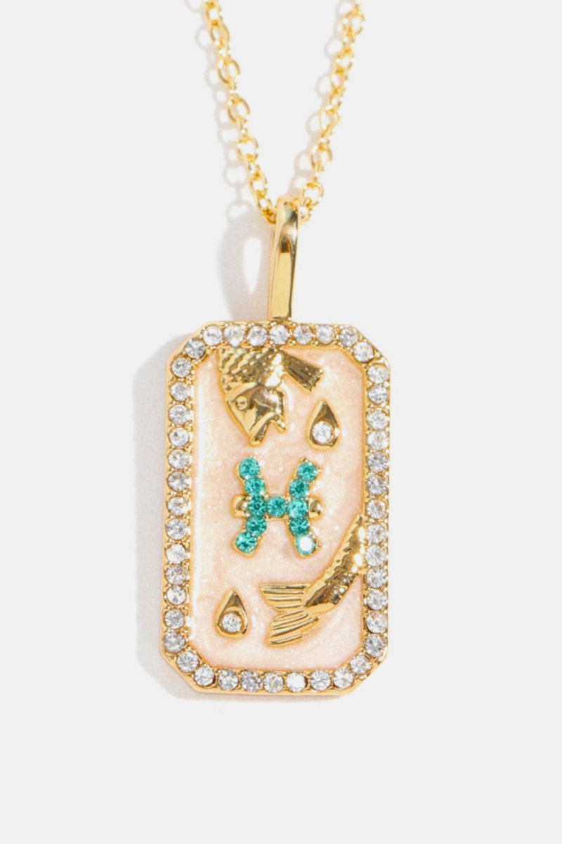 Rhinestone Constellation Pendant Copper Necklace - AMVIM