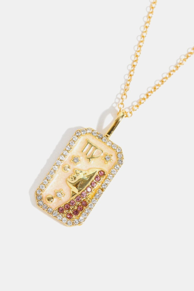 Rhinestone Constellation Pendant Copper Necklace - AMVIM