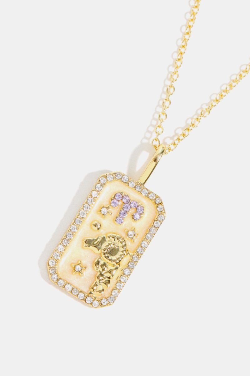 Rhinestone Constellation Pendant Copper Necklace - AMVIM