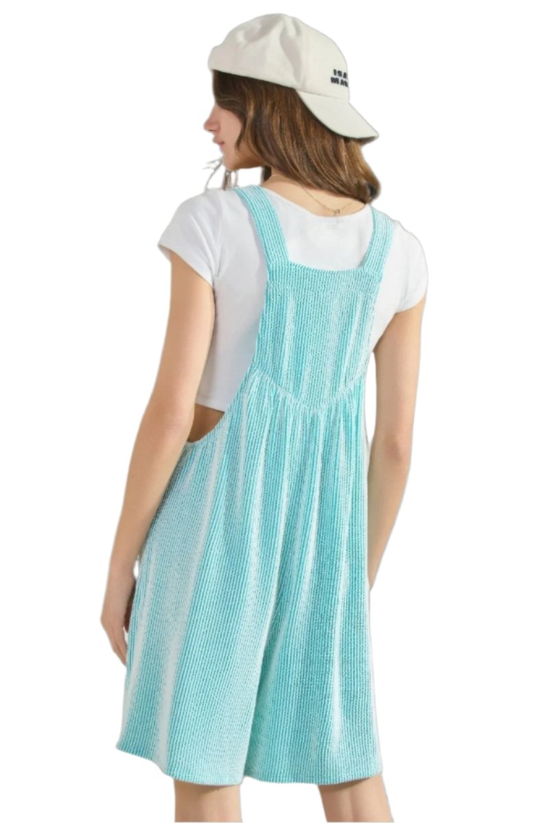 Romper Ribbed Knit Overall Summer Casual - AMVIM