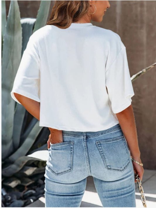 Round Neck Half Sleeve T - Shirt - AMVIM
