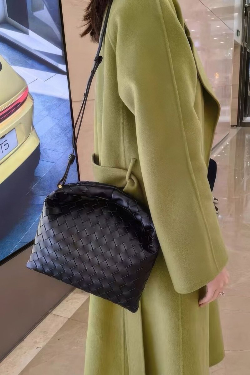 Shouldered Crossbody Weave Bag Faux Leather - AMVIM