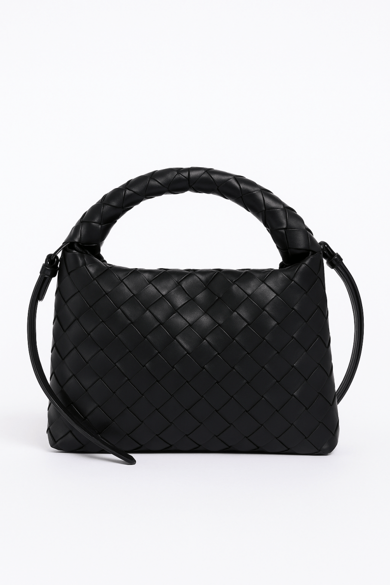 Shouldered Crossbody Weave Bag Faux Leather - AMVIM