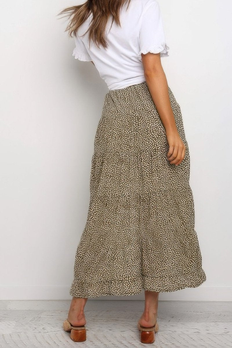 Skirt satin pleated high waist elegant midi for events - AMVIM