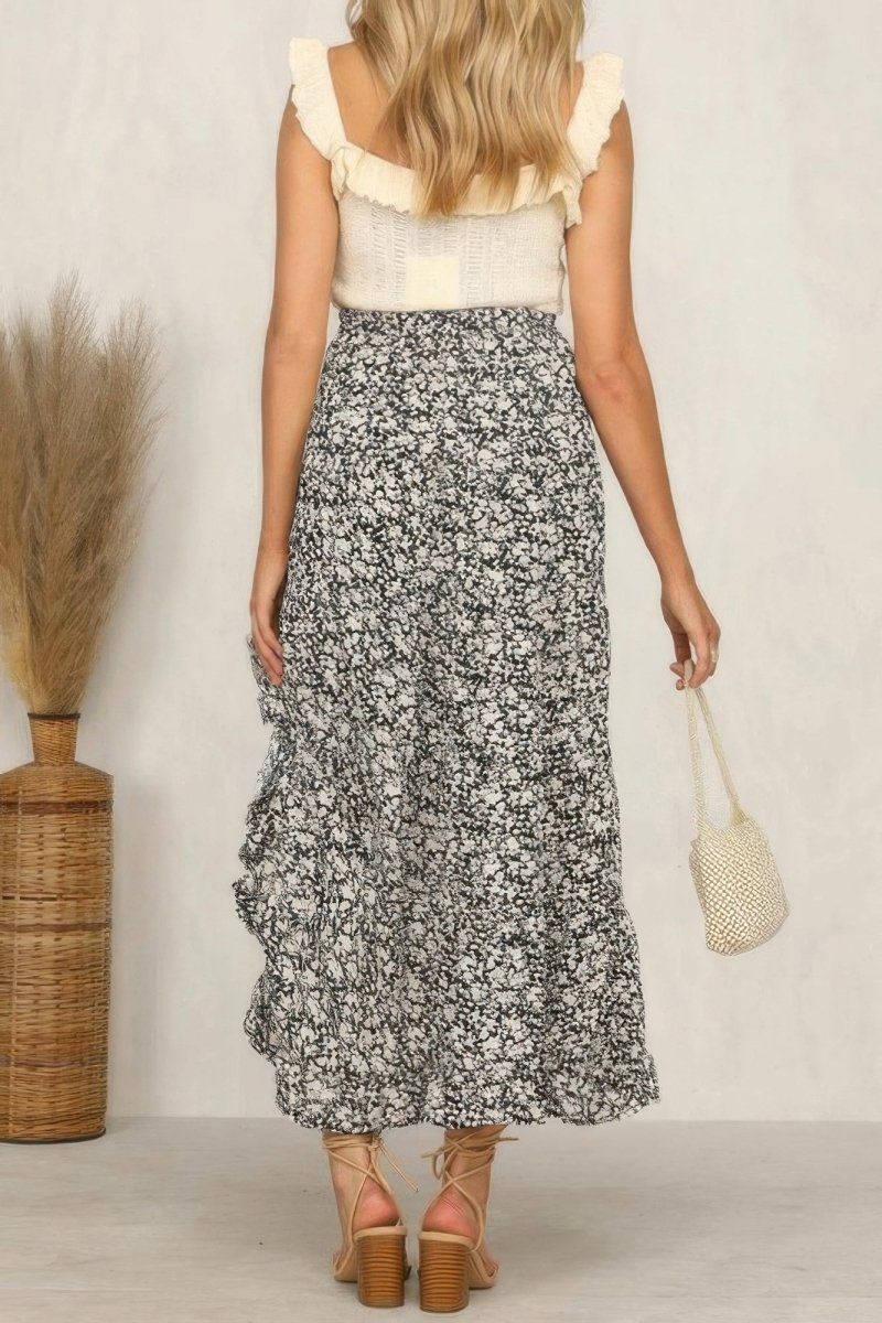 Skirt satin pleated high waist elegant midi for events - AMVIM